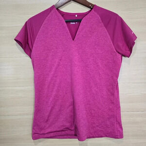 NIKE Golf Tour Performance Womens Pink DRI-FIT Collarless Pink‎ Top Size Large